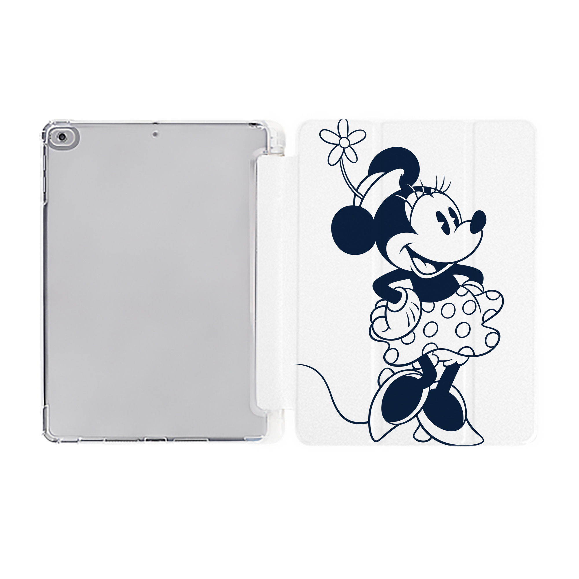 （画像用） ミッキーマウス Mickey Mouse IPad ケース ペン収納付き 三つ折りスタンド PUレザー×シリコン 対応機種9.5/10.5/10.9インチ